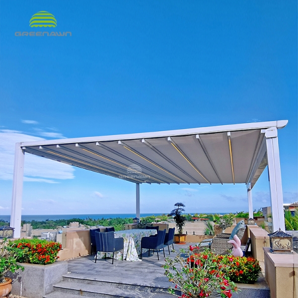 Pergola with Retractable Shade Durable Outdoor Solutions