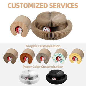 Vente en gros de griffoir pour chat avec griffe de meulage en forme de cloche, papier ondulé, litière pour chat, résistant aux rayures, fournitures pour animaux de compagnie - Product Image 4