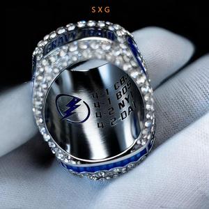 Anello del Campionato <span class=keywords><strong>2020</strong></span> dei Tampa Bay Lightning, Hockey Americano, Lega Placcata Argento 925, Regalo Unisex alla Moda - Product Image 2