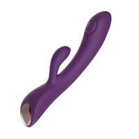 Vibrateur Duo Pulse Rabbit, 10 modes de vibration double pulsation, silicone, étanche IPX7, rechargeable par USB, masseur du point G, faible bruit