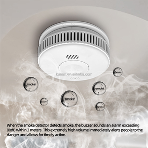 גלאי עשן לרכב עם אזעקת אש וסוללה, גלאי עשן סיגריות עם סוללה ל-10 שנים - Product Image 1