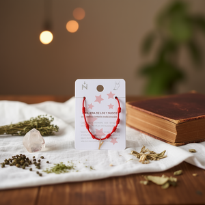 Bracelet de cheville en acier inoxydable fait main avec nœud à sept étoiles, charme de protection pour femmes - Product Image 3