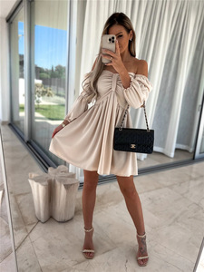 Robes pour femmes grande <span class=keywords><strong>taille</strong></span> à la mode Offre Spéciale Robes d'été décontractées indéfinies avec manches bouffantes - Product Image 2