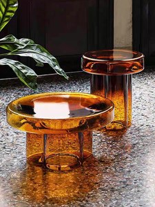 <span class=keywords><strong>Tavolino</strong></span> da Caffè Rotondo in <span class=keywords><strong>Vetro</strong></span> a Petalo, Stile Moderno e alla Moda, <span class=keywords><strong>Tavolino</strong></span> Trasparente <span class=keywords><strong>Colorato</strong></span> per Soggiorno - Product Image 1