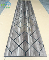 Panneaux muraux de plafond insonorisants en placage de bois Triangle carré hexagone Panneaux acoustiques en bois rainurés en V en chêne blanc noyer