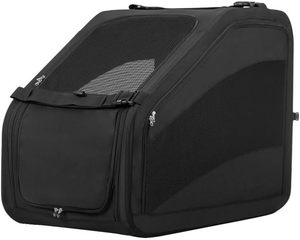 Soft <b>Dog</b> <b>Crate</b> Folding <b>Dog</b> Cage Small <b>Dog</b> <b>Car</b> Seat Booster Foldable Pet <b>Car</b> Cage <b>Dog</b> Booster Seat 4-sided Mesh Pet <b>Car</b> Cage - Product Image 2