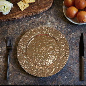 Assiettes de Présentation Rondes en Plastique de Luxe Style <span class=keywords><strong>Vintage</strong></span> avec Motifs Antiques pour Mariages - Vaisselle Durable et Personnalisable - Product Image 2