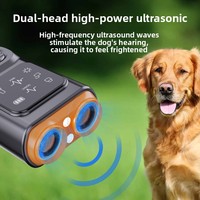 Repelente Ultrasónico para Perros con Pantalla ABS, Doble Cabezal, Luces Intermitentes y Antiladridos para Uso en Interiores y Exteriores - Entrenamiento y Disuasión de Perros