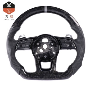 Volante Deportivo B9 M de Fibra de Carbono Forjada con LED y Cuero, Compatible con <span class=keywords><strong>Audi</strong></span> A3/A4/S4/Rs4/A5/S5/Rs5/A6/Q3/Q7 - Product Image 2