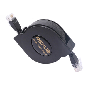 Bochara Retráctil Flexible Flat CAT-6 RJ45 Cable de conexión Ethernet de red para enrutador de módem Red LAN 1m <span class=keywords><strong>2M</strong></span> - Product Image 3
