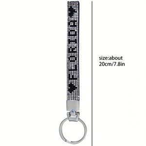 Conjunto de autodefensa de alta calidad, llavero, cordón, diamantes de imitación, accesorios de moda, pulsera de cristal, bolso de mano ostentoso, encanto - Product Image 4