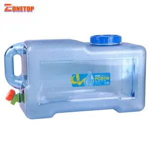 Tamburo quadrato in plastica di grandi dimensioni 5L 8L 12L 15L 20L 22L 25L di forma quadrata superiore alta con rubinetto