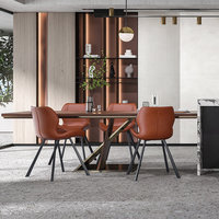 Chaise de salle à manger design, style nordique moderne et minimaliste, tabouret à dossier créatif de luxe léger, chaise de salle à manger pour la maison 523