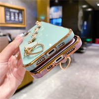 Casing Ponsel Hati Cinta Rantai Pergelangan Tangan untuk Samsung A32 Casing Ponsel untuk Samsung Galaxy A31 A51 A71 A21S A52 A72 A12 A22 A50 A70 A20 A30 Penutup