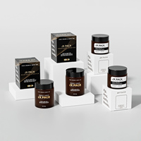 Vente en gros 30 50 100g pot de crème pour le visage vide personnalisé emballage de récipient de soin de la peau pots et boîte cosmétiques en verre dépoli