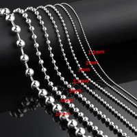 Collier chaîne à billes en acier inoxydable plaqué or 18 carats pour la vente en gros de bijoux de mode