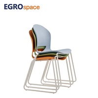 EGROspace Chaise empilable en plastique moderne pour la réception des visiteurs et le bureau de formation des réunions