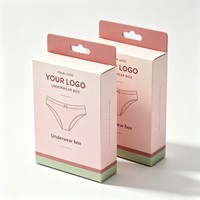 Boîte d'emballage en gros personnalisée avec logo pour sous-vêtements, avec crochets, transparente, pliable, pour la vente au détail de chaussettes, sous-vêtements et soutiens-gorge