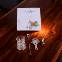 Coffret Cadeau Exquis en Acier Inoxydable Écologique – Kit de Barman et Outils de Mixologie pour Cocktails et Vins