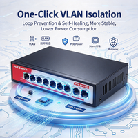 8 Port 10/100M + 2 Uplink 100Mbps Network POE Switch Unmanaged Fast Ethernet LAN Switch untuk Kamera IP CCTV Jaringan Kantor