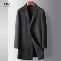Long manteau de trench en laine personnalisé de haute qualité de dernière conception pour hommes manteau d'hiver manteau de laine pour hommes avec bouton