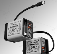 Chargeur GaN 67W avec câble extensible double port A+C PD QC3.0 5V/2.4A USB-C rapide pour iPhone 17 16 15