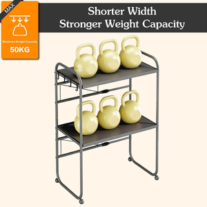 <span class=keywords><strong>Étagère</strong></span> de rangement robuste à 3 niveaux <span class=keywords><strong>pour</strong></span> appareils de cuisine, support réglable <span class=keywords><strong>pour</strong></span> <span class=keywords><strong>four</strong></span> à micro-ondes avec 4 crochets, organisateur de cuisine en gros - Product Image 2