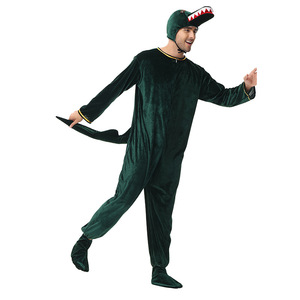 Disfraz de cocodrilo para hombre adulto con sombrero para fiesta de Halloween y juegos de rol - Product Image 2