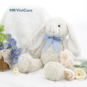 Peluche <span class=keywords><strong>MR</strong></span> ViviCare, Coniglietto Bianco con Fiocco, Morbido e Coccoloso, Perfetto per Bambini - Product Image 5