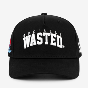 도매 5패널 코튼 블랙 야구 모자 맞춤 3D 자수 로고 레터 패턴 일반 남성 캐주얼 편안한 스포츠 모자 - Product Image 2