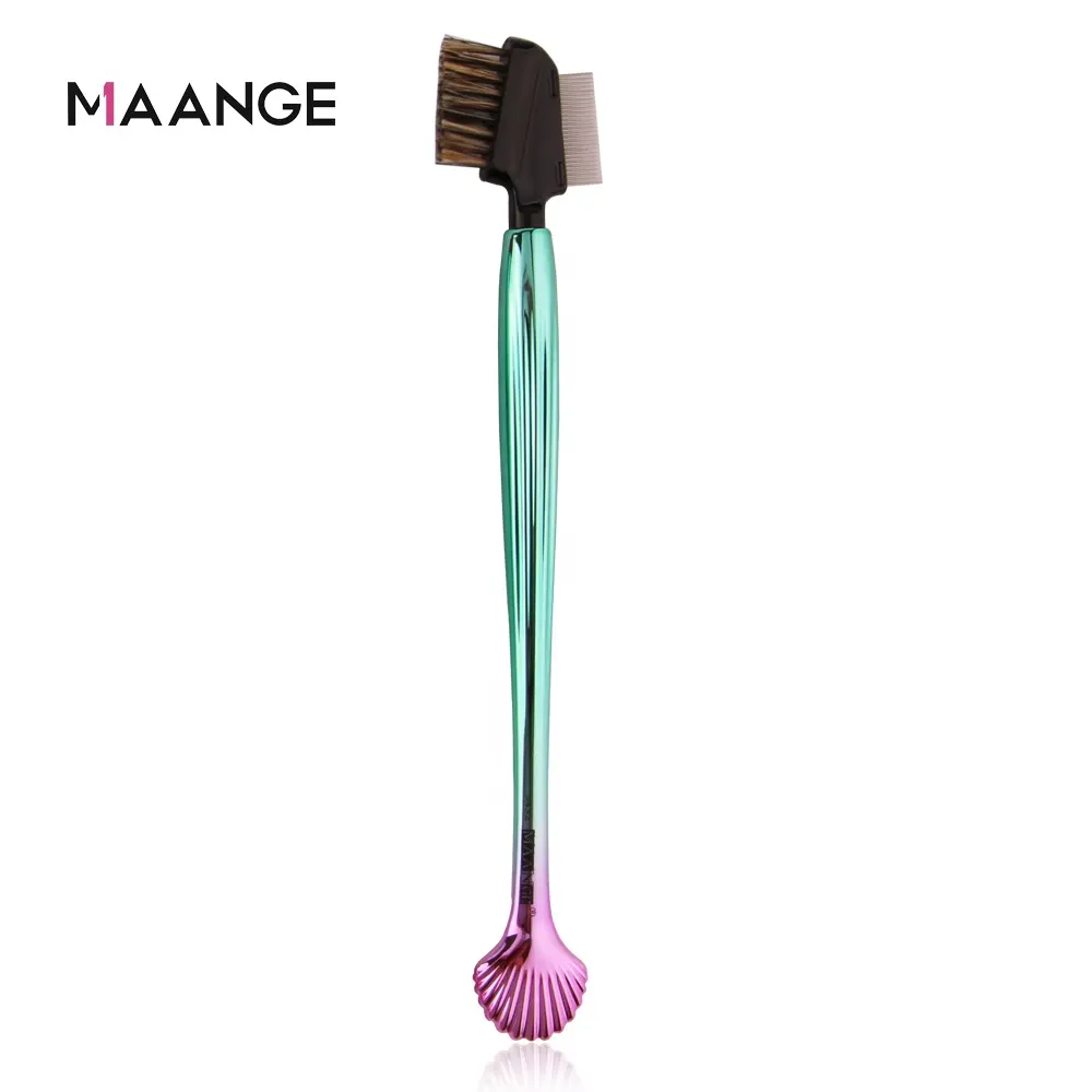 MAANGE Single professional private label makeup brushes custom logo factory direct price shell eyebrow brush