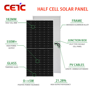 แผงโซลาร์เซลล์ 500W 550W ราคาประหยัด โมโม่ โซลาร์เซลล์ โมดูล PV 540w 545w ราคาพลังงานแสงอาทิตย์ - Product Image 4