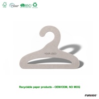 Cintres en papier pour vêtements d'enfants, impression de logo personnalisé, vente en gros directe d'usine