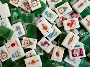 Jeu de Mahjong américain Xusheng <span class=keywords><strong>Casino</strong></span>, style américain, en acrylique sculpté, motif Jade Huocai, best-seller, cadeau - Product Image 1
