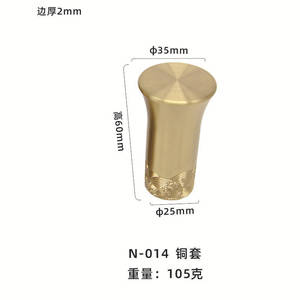 Poignée de meuble en laiton WYX, nouveau style chinois, manchon en cuivre sculpté, 50mm 40mm 35mm, pour quincaillerie de porte et tiroir de meuble - Product Image 4