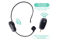 Microphone dynamique USB sans fil FM Casque d'écoute haut-parleur d'enseignant Microphone à revers UHF
