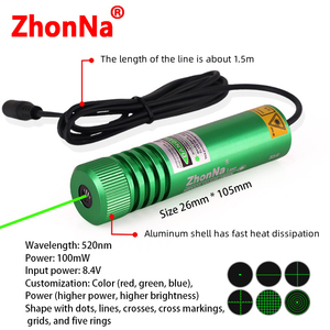 Nouveau localisateur <span class=keywords><strong>laser</strong></span> industriel ZhonNa 638nm | Croix/ligne/point de coupe bois/pierre/<span class=keywords><strong>aluminium</strong></span> | Dissipation thermique de la coque en <span class=keywords><strong>aluminium</strong></span> haute - Product Image 4