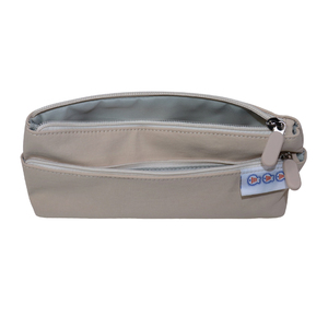 Estuche para Lápices de Nailon Beige Simple Personalizable SENDA con Diseño de Doble Cremallera para Almacenamiento de Papelería, Tamaño A5 - Product Image 4