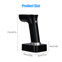 YHDAA alta calidad 1D 2D lector de código de barras Qr portátil 3 en 1 escáner de código de barras inalámbrico Bluetooth