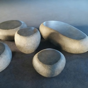 Outdoor/indoor Eco-Friendly Fiberglass <strong>Garden</strong> Landscape Stool Creative Floor Mount Art Deco Ornament For Hotel And Mall - Product Image 5