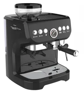 Multi function professional home equipment electric italian 15 bar bean to cup all in one espresso coffee maker with grinder