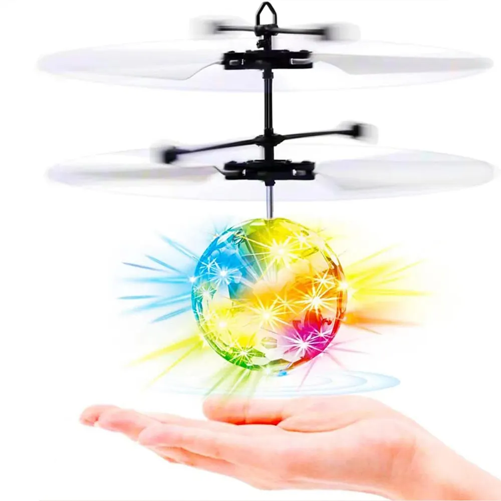 Yeni Drone Hover topu şarj Light Up topu kızılötesi indüksiyon helikopter LED RC oyuncak uçan top