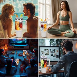 Inner <b>Divider</b> Tray for Stanley Cup 2-in-1 Beverage Separator with Lid and Straw Hole 40 oz Cup <b>Divider</b> Dual Side Cup Sleeve - Product Image 5