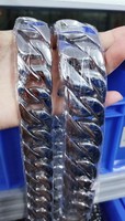 Collier chaîne cubaine épaisse en acier inoxydable de qualité supérieure pour hommes, 24 mm et 32 mm, vente en gros