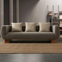 Canapé en bois massif au design moderne pour la maison, l'hôtel, la villa, le salon, base de canapé en tissu cachemire, canapé simple en velours, ensemble de canapés deux places