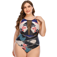 Maillot de bain une pièce en tulle de grande taille pour femmes avec grosse poitrine xxxxl maillot de bain confortable pour dames