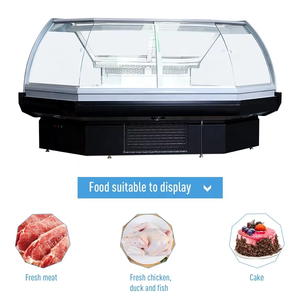 Refroidissement par air Supermarché Vitrine Réfrigérateur Viande Congélateur Affichage Restaurant Porte en verre Réfrigérateurs Dégivrage automatique - Product Image 4