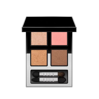Private Label Palette d'ombres à paupières 4 couleurs Logo personnalisé Sparkle Brown Pigment Glitter Shimmer Matte Eyeshadow Makeup Plate Powder