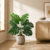 Arbre artificiel Monstera en PE de 90 cm, aspect naturel, vente en gros, durable, écologique, résistant aux UV, pour intérieur moderne