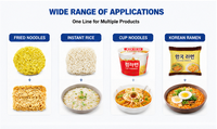 Máquina Automática para Hacer Fideos Instantáneos Coreanos a Pequeña Escala, Línea de Producción de Ramen Instantáneo, Fabricante de Equipos de Procesamiento de Alimentos